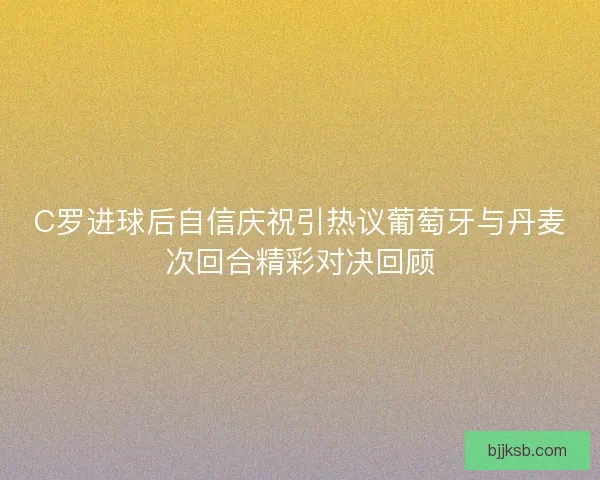 C罗进球后自信庆祝引热议葡萄牙与丹麦次回合精彩对决回顾