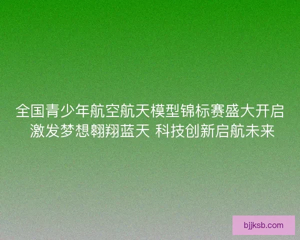 全国青少年航空航天模型锦标赛盛大开启 激发梦想翱翔蓝天 科技创新启航未来 全国青少年航空航天模型锦标赛盛大开启 激发梦想翱翔蓝天 科技创新启航未来